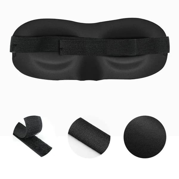 1-Pack - Sovmask / Ögonmask - Ögonbindel för resa Svart Svart