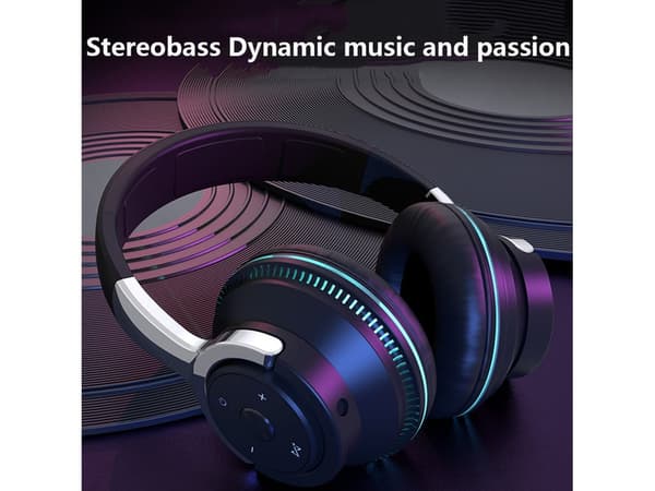 H2 Over-Ear Bluetooth Hörlurar Hopfällbara Hifi Stereo Hörlurar Svart