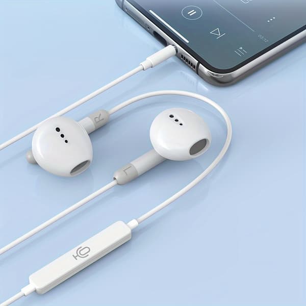 In-Ear Hörlurar med USB-C Sladd DAC Vit white