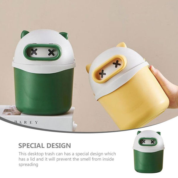 Decorative Panda Desktop Trash Can, Cute Office Waste Basket