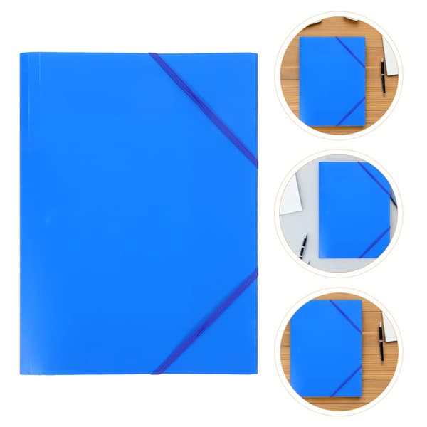 10 st Elastisk Snodd Mapp Kontor Filorganisatör A4 Plast Dokumenthållare 1x