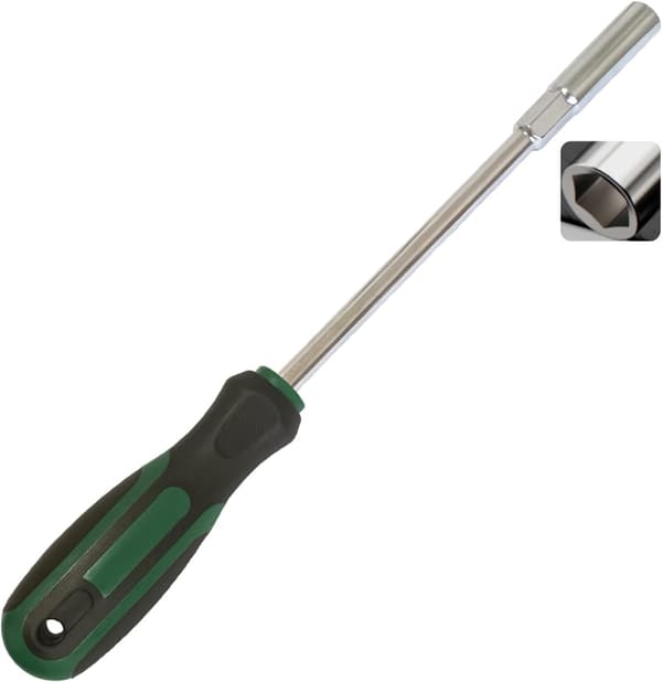 10 mm hylsnyckel för gitarrstämskruvar, djup hylsnyckel, 260 mm längd