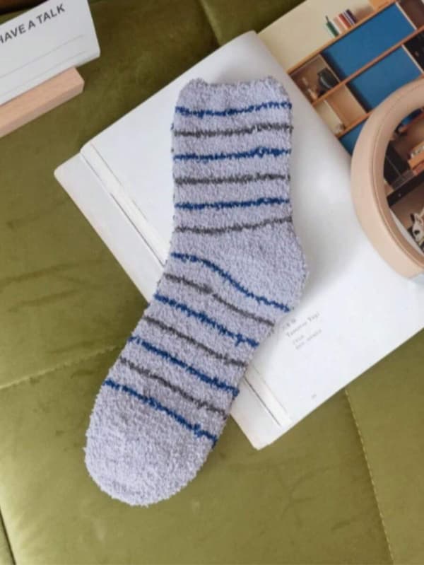 5 par korallfleece-strumpor för män. Tjocka varma strumpor för höst och vinter.