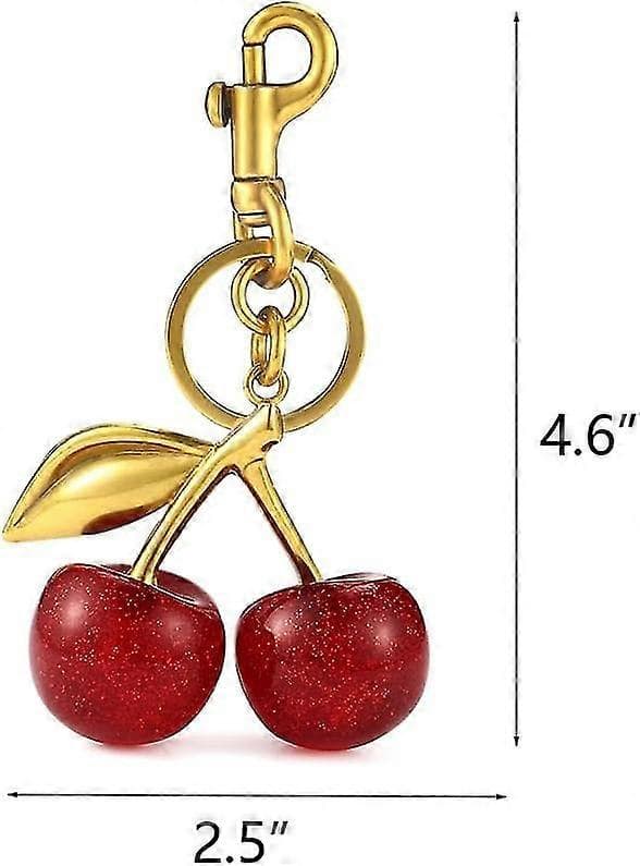 Körsbärsväskhänge, Körsbärsnyckelring Accessoar Plånbokshänge