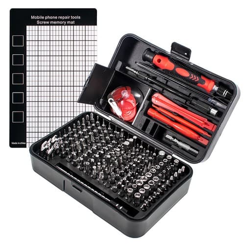 170 i 1 Precisionsskruvmejselbits Set PC Telefon Laptop Klocka Reparationsverktygssats Red