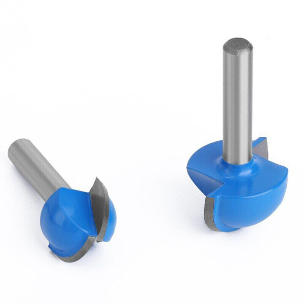 8 st 1/4 tums skaft Cove Core Box Fräsbits Set Robust Rundnos Fräs