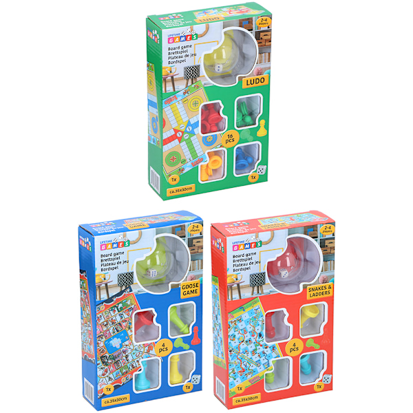 Brädspel för barn – Ludo, Gås och Ormar & Stegar (osorterat)