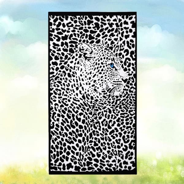 Strandhandduk för vuxna Polyester Tryckt Sandstrandhandduk (Panter) Multi 180*100CM