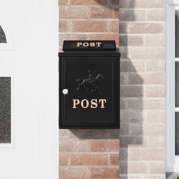 Wall-mounted Mailbox Black 29 x 13 x 41 cm Cast Aluminum