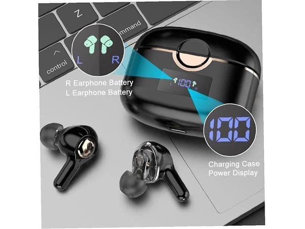Touch Control In-Ear Bluetooth Hörlurar Svart