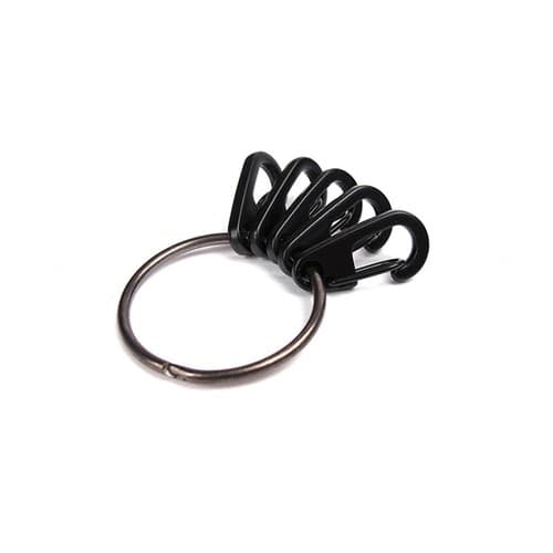 5x Mini Kraftig Aluminium Karbinhake Nyckelring Snäppkrokar Clip Utomhuscamping Black