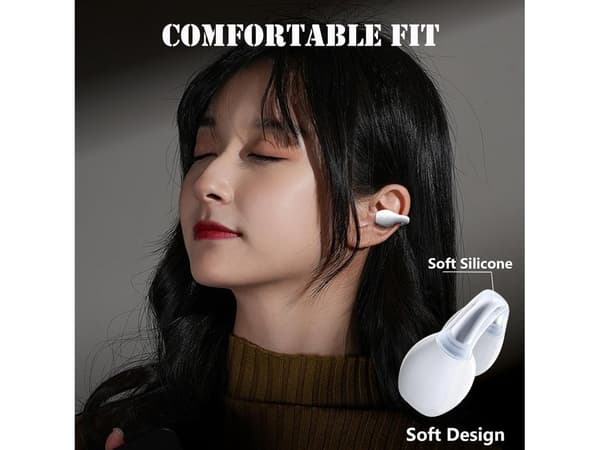 Benledningshörlurar Bluetooth Beige
