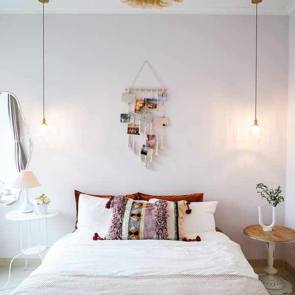 Hängande Fotodisplay Fransar Väggdekoration Bildorganisatör Boho
