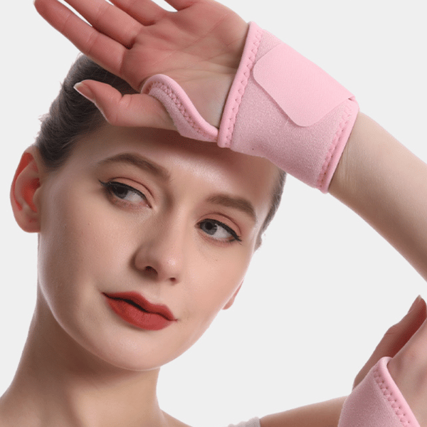 Justerbart handleds- och fingerstöd - Elastiska remmar med säkert, ventilerande kompositmaterial