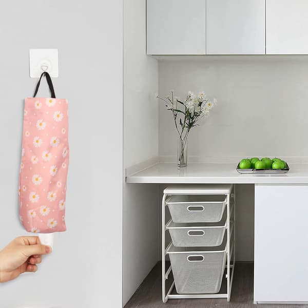 2-pack Tvättade Plastpåsar med Vikbart Väggfäste, ZQKLA