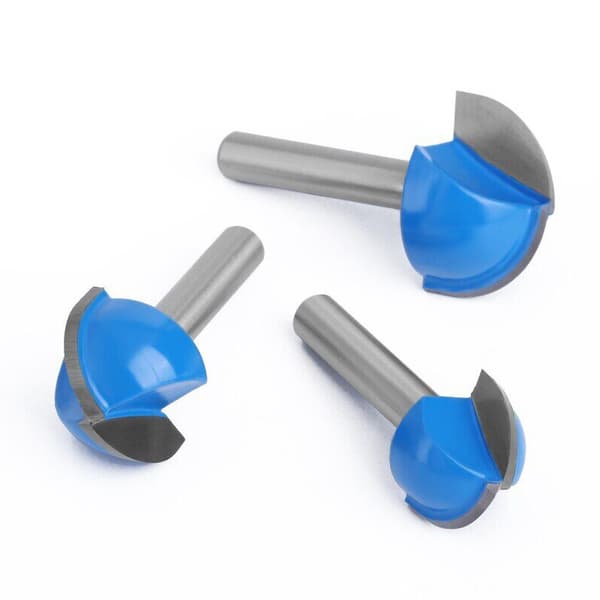 8 st 1/4 tums skaft Cove Core Box Fräsbits Set Robust Rundnos Fräs