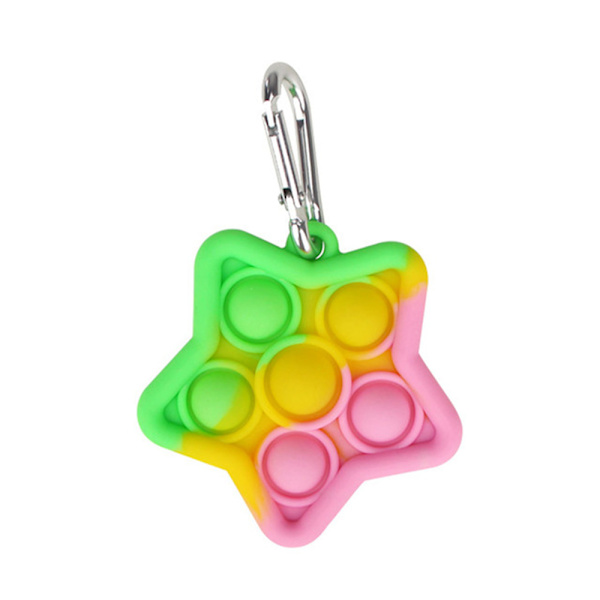 Fidget Leksak Pop it Stjärna Ångestlindrande Blå Blå