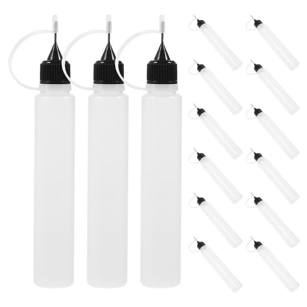 15 st Nålspets Lim Pressflaska - 30ml Precisionsspets Applikatorflaskor 2x