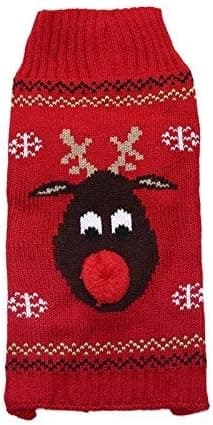 Hundtröja för husdjur Hundkläder Katt Vinter Hög Hals Julklänning, XL