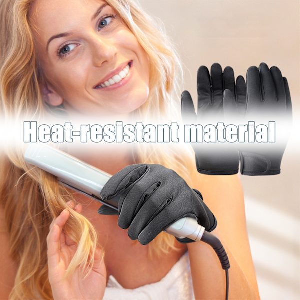 Värmebeständig handske för hårstyling, höger hand