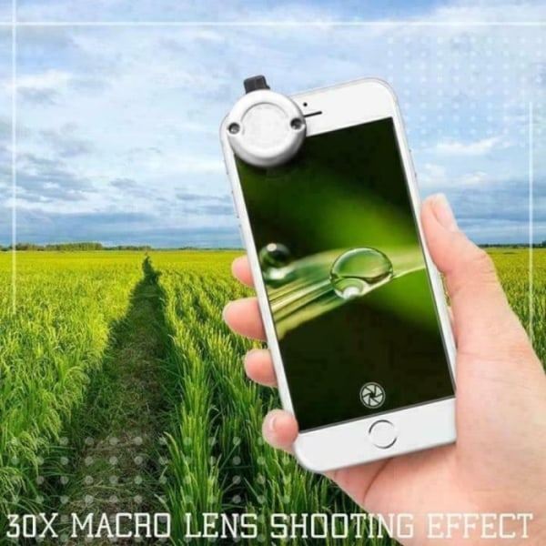 MAVURA "Handy Smartphone Mikroskop Makro Lens LED 30x Förstoring Iphone Android Universal Förstoringsglas Tillbehör Förstoringsglas Attachm