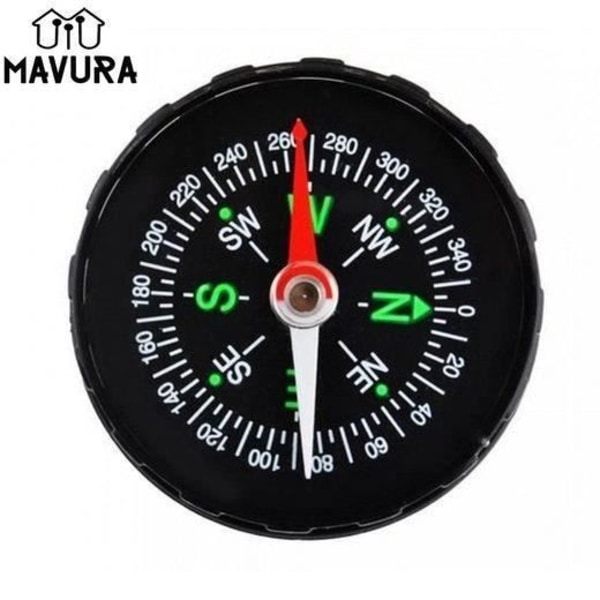 Boussole - MAVURA - Mini Boussole de Poche - Let - Universel - Ideel til Vandreture