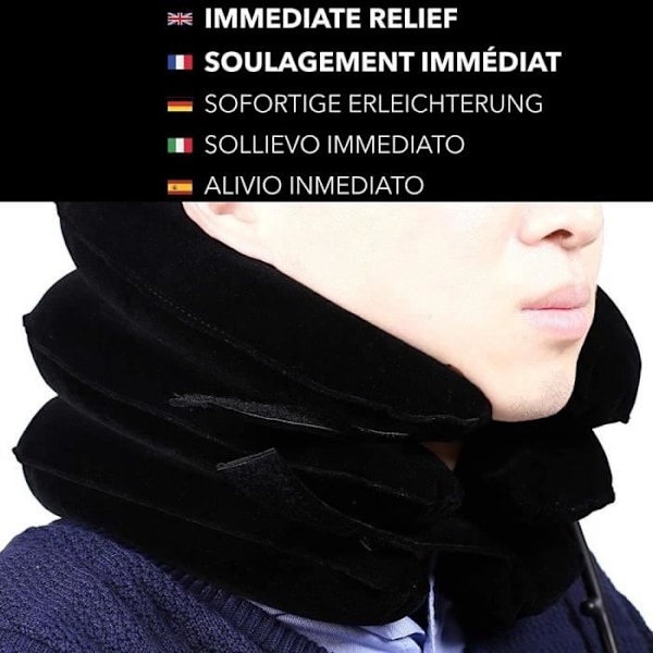 Cervikal kudde - MAVURA - NeckCorrect™ - Uppblåsbar - Justerbar - Bekväm
