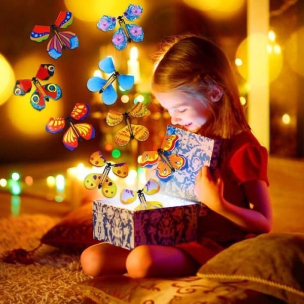 MAVURA pappersfjärilar »MagicFly Magic Flying Butterflies Presentleksak Födelsedagskort Souvenirpresent [10 stycken]«