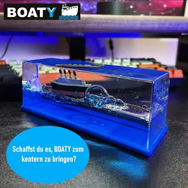 MAVURA dekorativt glas »BOATY Den lilla osänkbara båten - skakkulor dekoration Titanic Boat« (snöklot glaskula