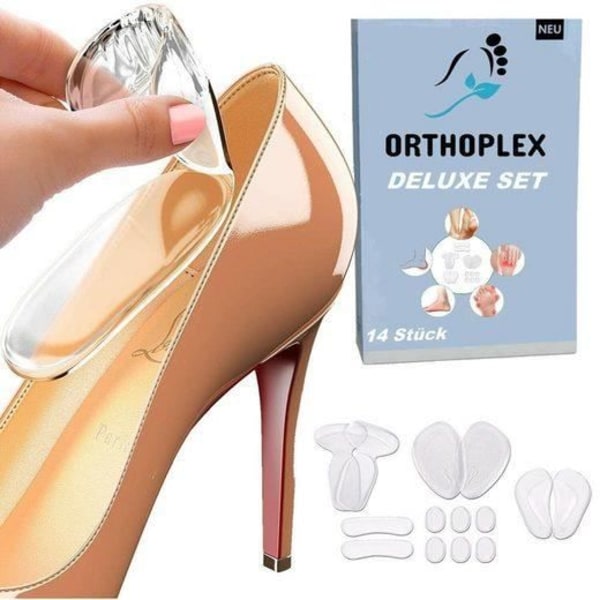 Skoinlägg - MAVURA - ORTHOPLEX Deluxe - Set med 14 delar - Mjuk gel - Halkfri