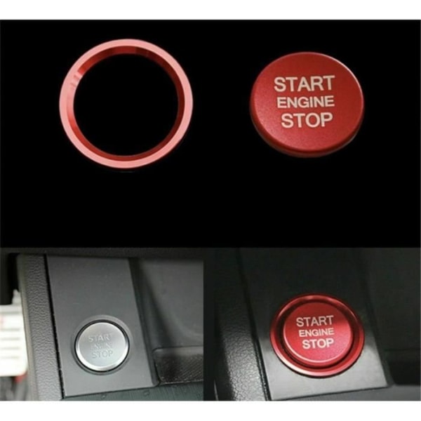 Klistermærke - MAVURA - Start Stop Ring - Rød trykknap - Kompatibel Audi A4 A5 A6 A7 Q3 Q5 RS