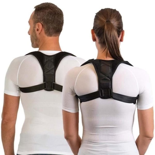 Rygstøtte - MAVURA - FITBACK PRO™ - Posture corrector - Optimal komfort - Åndbart materiale Svart