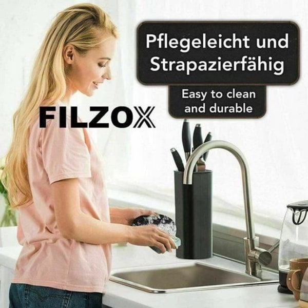 Premium FILZOX Filt Coaster Sæt - MAVURA Grå