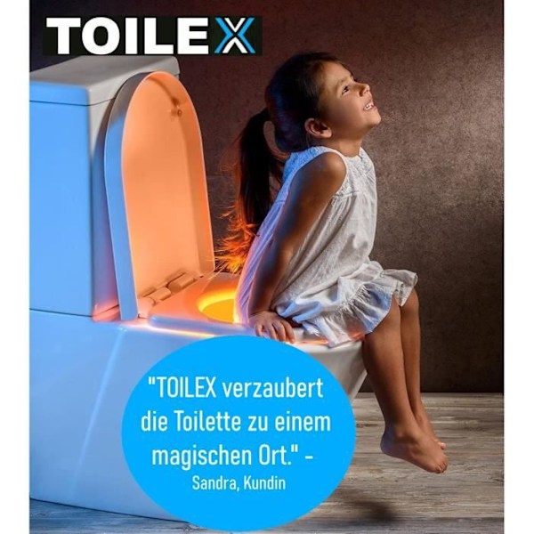 LED toiletlys med bevægelsessensor Toiletsæde Toiletsæde natlys