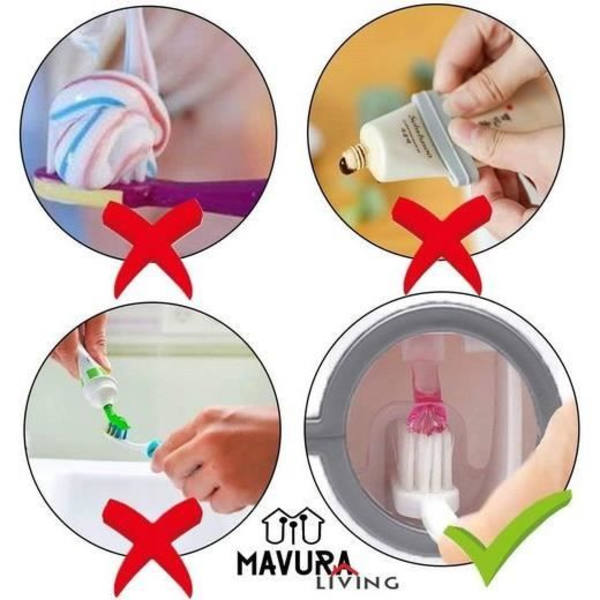 MAVURA tandborste »MAVURALiving tandkrämsdispenser automatisk tandkrämsdispenser automatisk tandkrämsdispenser