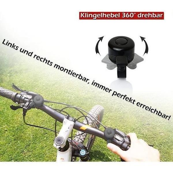 MAVURA cykelklocka - DIVERSE - Roterande mekanism - Ljusljud - Modern design - Premiumkvalitet - Svart