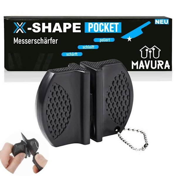 Knivslipare - MAVURA - X-SHAPE - Professionell slipning - Portabel - X-Cross-teknologi