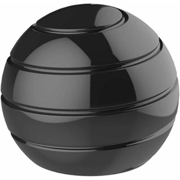 MAVURA Anti-Stress Ball Spinner Metall skrivbordsleksak - Transparent Svart - Högkvalitativt aluminium