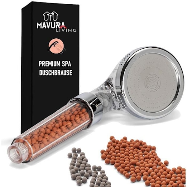 MAVURA regnbruserhoved - Trykhåndbruser - Vandbesparende - Lonic Filtration