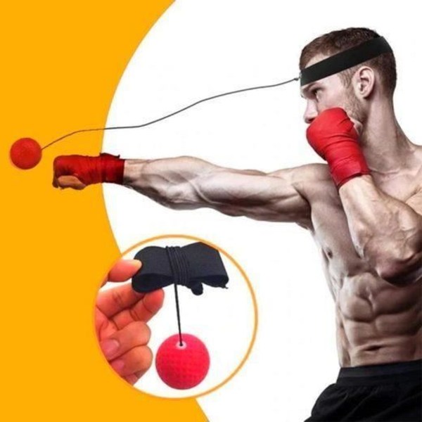 Reflexboll - MAVURA - Set med 3 bollar - Justerbart pannband - Koordinationsträning - Blandat Olika
