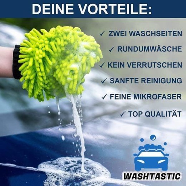 Tvätthandske - MAVURA - WASHTASTIC - Mikrofiber - Hög absorption - 2 tvättsidor