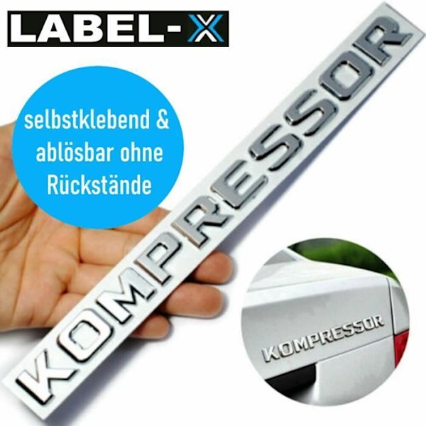 KOMPRESSOR klistermærke - DIVERSE - AMG Mercedes logo - Vejrbestandig - Selvklæbende - Sporty look