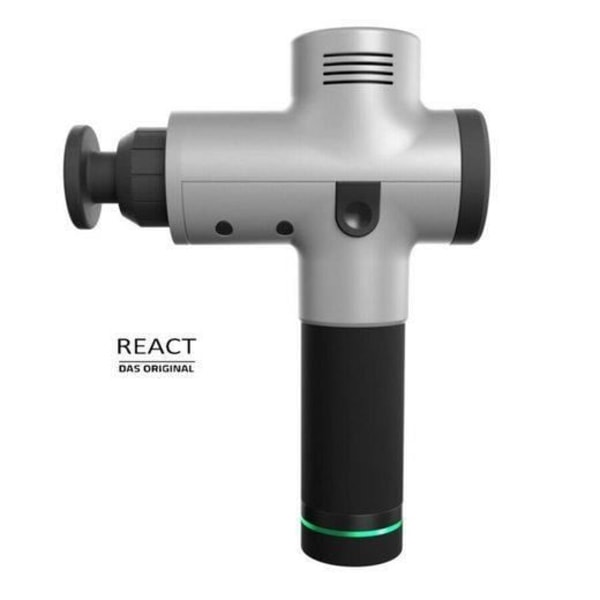 Mavura massagepistol - REACT massager - Elektrisk muskelstimulation - Vibration Massa Grå