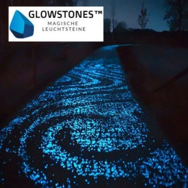 MAVURA Dekorative Sten »GlowStones Magiske Lysende Småsten Fluorescerende Sten Haveakvarium Lysende Småsten Gløder i Da