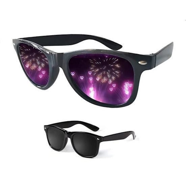 Magiska Hjärtglasögon - MAVURA - 3D-glasögon med Särskild Effekt - Kärleksparty - Halloween Fyrverkerier Rosa