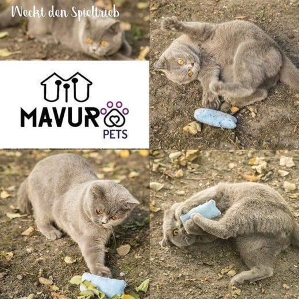 MAVURA Tuggleksaker »MAVURAPets Kattmynta Kuddset Kattleksak Kattmynta Kudde Katter Interactive Toy Activity Mint [Set om 5]«