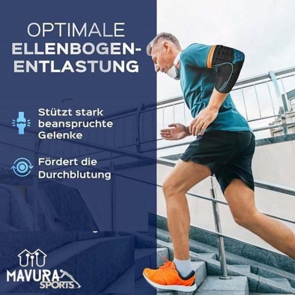 MAVURA albuebandage »MAVURASports albuebandage af høj kvalitet tennisalbue golfarmstøtte sport fitness albue