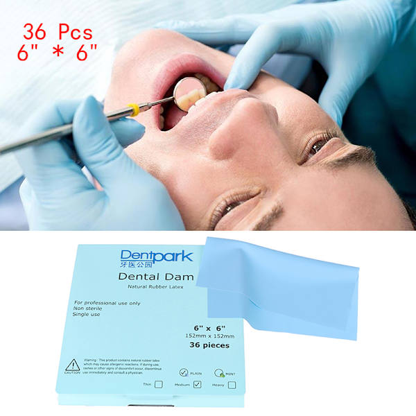 36st Dental Dam Sheet Blå Icke Sterile Dental Rubber Dam f52a Fyndiq