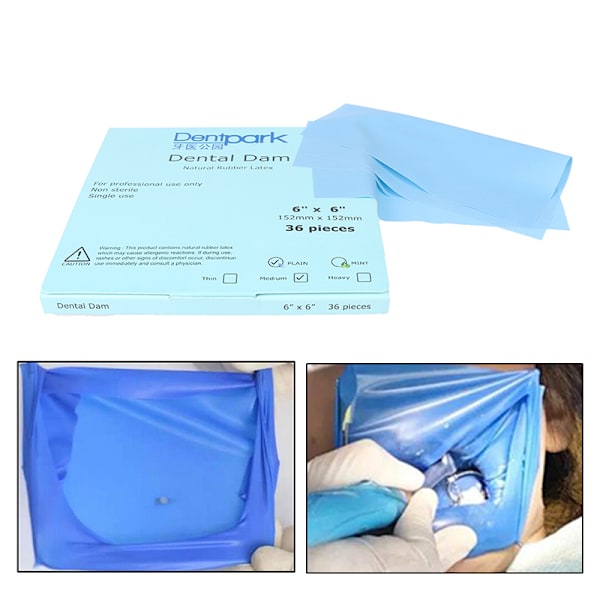 36st Dental Dam Sheet Blå Icke Sterile Dental Rubber Dam f52a Fyndiq