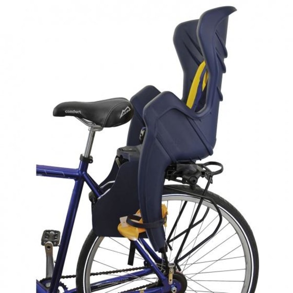 cykelstol bakom Little DuckClamp mörkblå/gul
